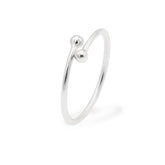 14K white gold Dot ring
